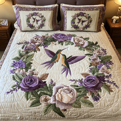 Heartbeat Harmony 3-Piece Quilted Bedding Set NCU0VH1382