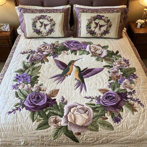 Heartbeat Harmony 3-Piece Quilted Bedding Set NCU0VH1382
