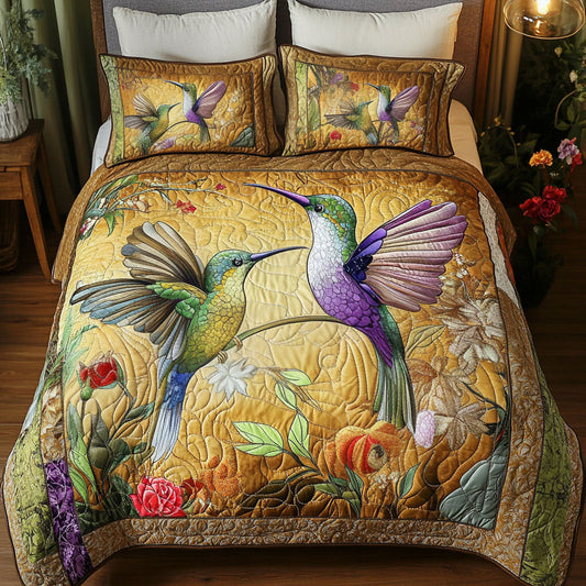 Heartbeats in Flight 3-Piece Quilted Bedding Set NCU0NT2740
