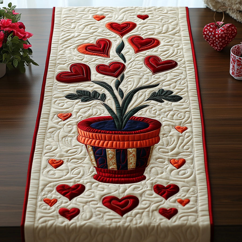 Heartfelt Growth Quilted Table Runner NCU0PT3161