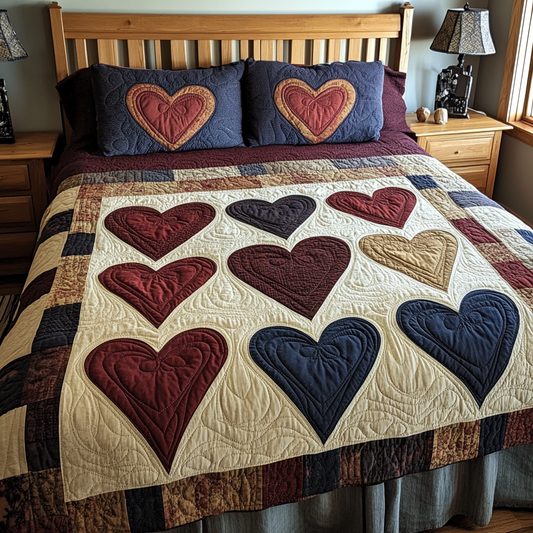 Heartfelt Harmony 3-Piece Quilted Bedding Set NCU0TH1932