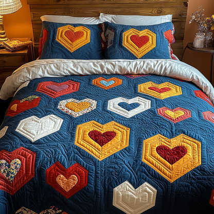 Heartfelt Harmony 3-Piece Quilted Bedding Set NCU0VH2340
