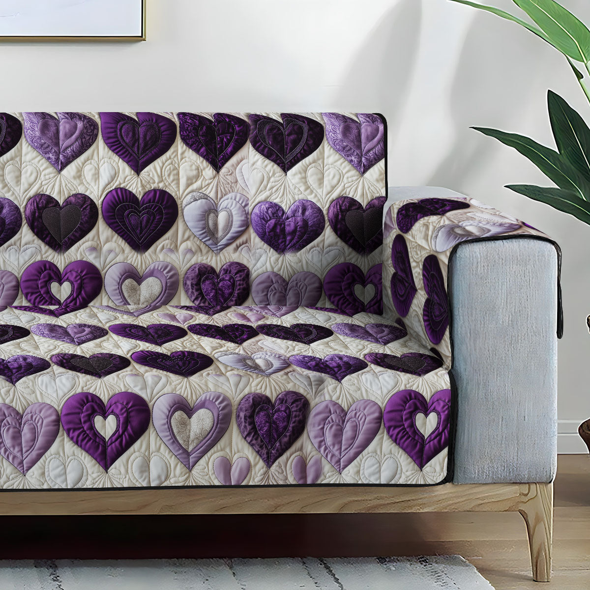 Heartfelt Harmony Quilted Sofa Cover NCU0PT3232