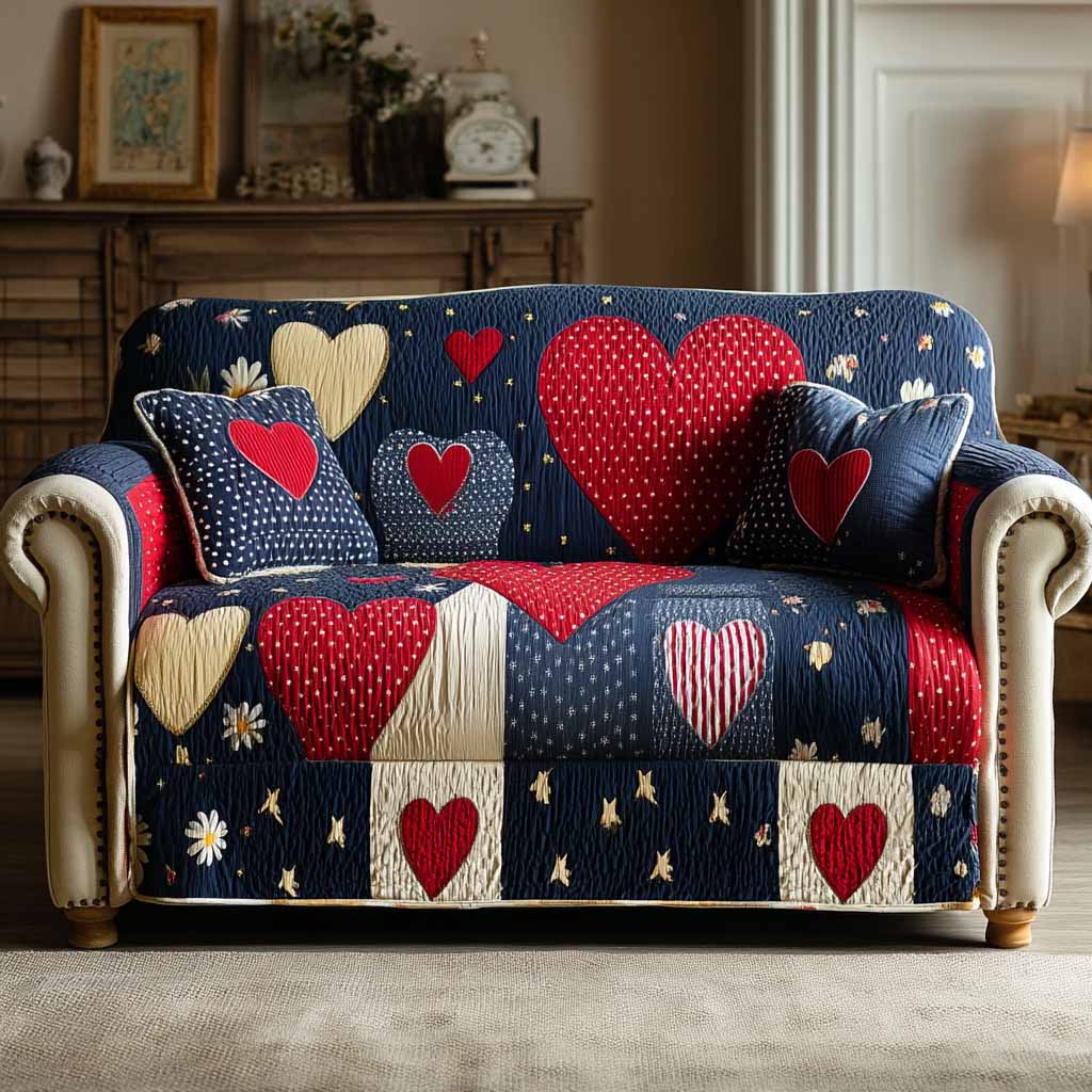 Heartfelt Home Quilted Sofa Cover NCU0XD2319