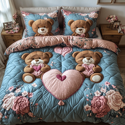Heartfelt Hug 3-Piece Quilted Bedding Set NCU0DV2413