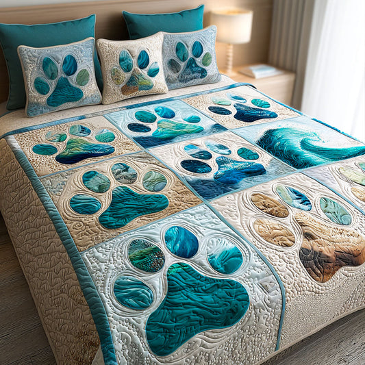 Heartfelt Paws 3-Piece Quilted Bedding Set NCU0NT11860
