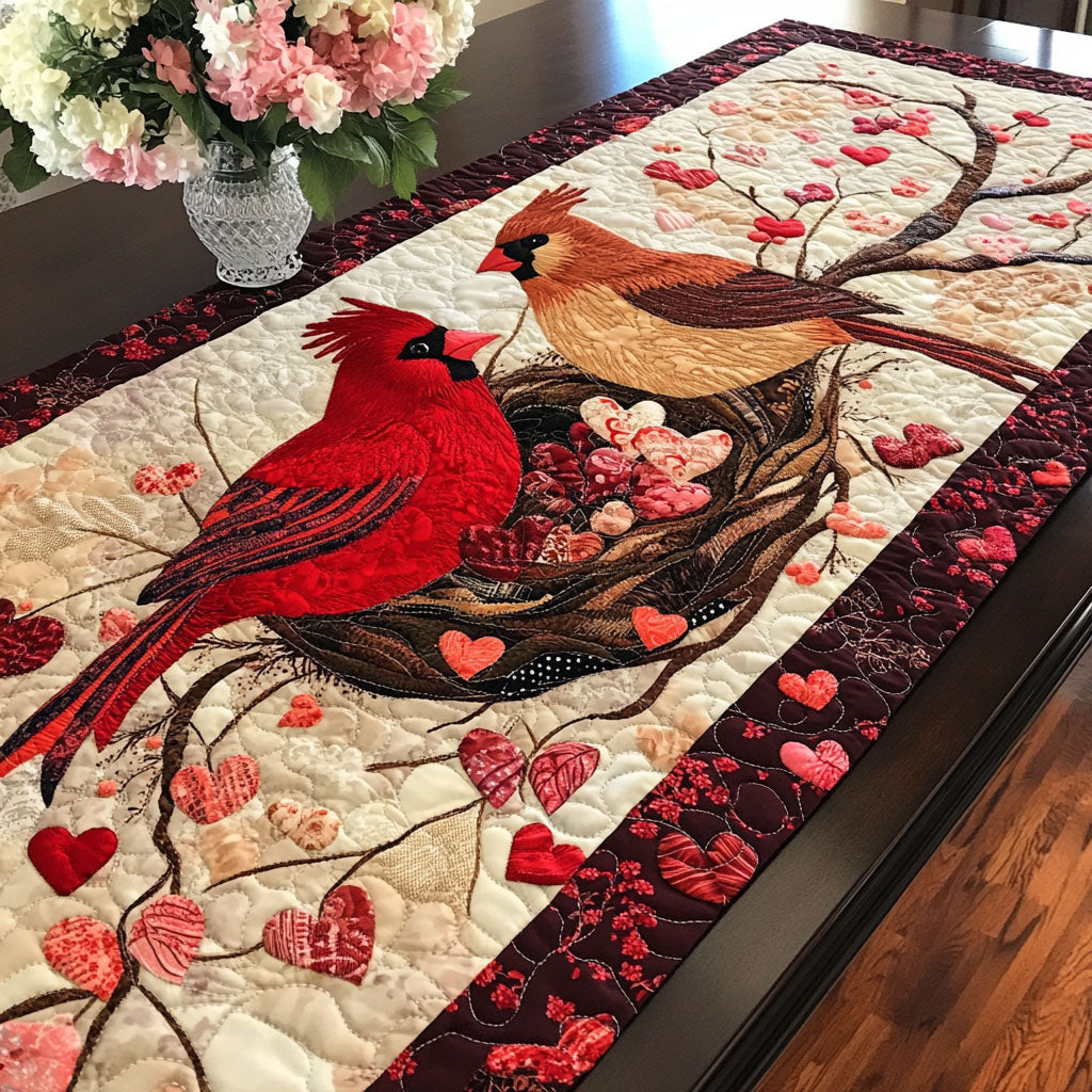 Heartfelt Perch Quilted Table Runner NCU0NT4982