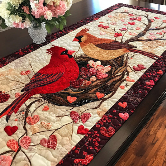 Heartfelt Perch Quilted Table Runner NCU0NT4982