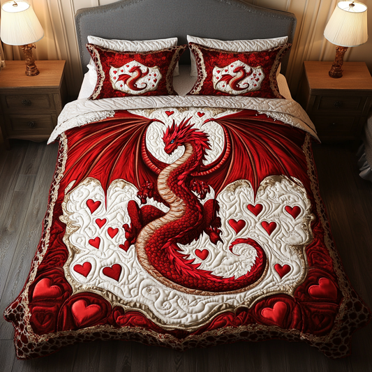 Heartfire Wings 3-Piece Quilted Bedding Set NCU0VH1395