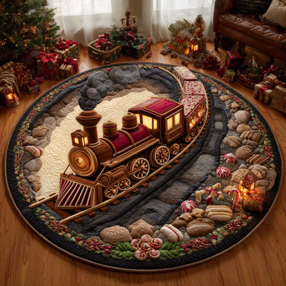 Hearthside Holiday Express Quilted Round Mat NCU0XD1866
