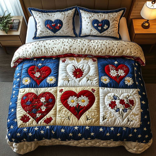 Heartland Bloom 3-Piece Quilted Bedding Set NCU0NT7413