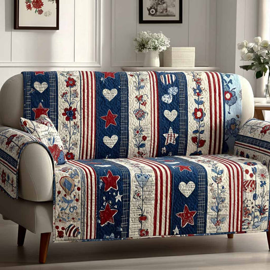 Heartland Charm Quilted Sofa Cover NCU0XD2295