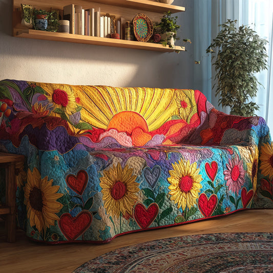 Heartland Morning Glow Quilted Sofa Cover NCU0VL2996