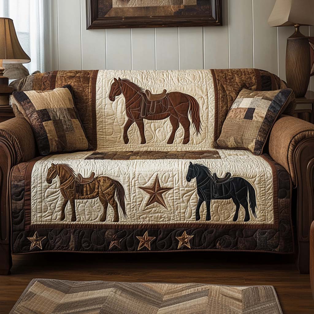 Cowboy Quilted Sofa Cover NCU0VT302