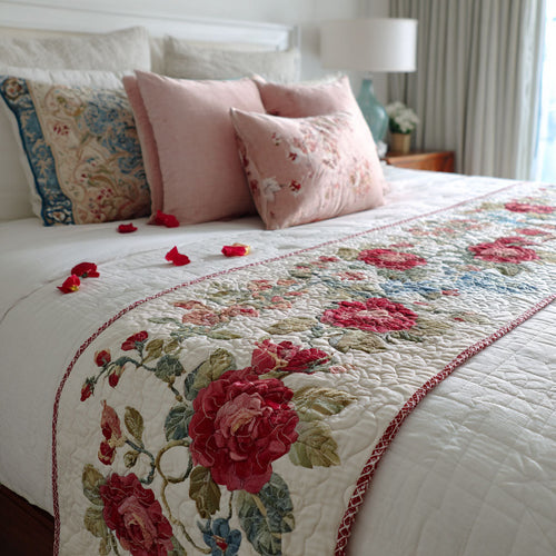 Heartlight Garden Quilted Bed Runner NCU0PT10812