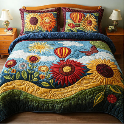 Hearts in the Sky 3-Piece Quilted Bedding Set NCU0PT5180