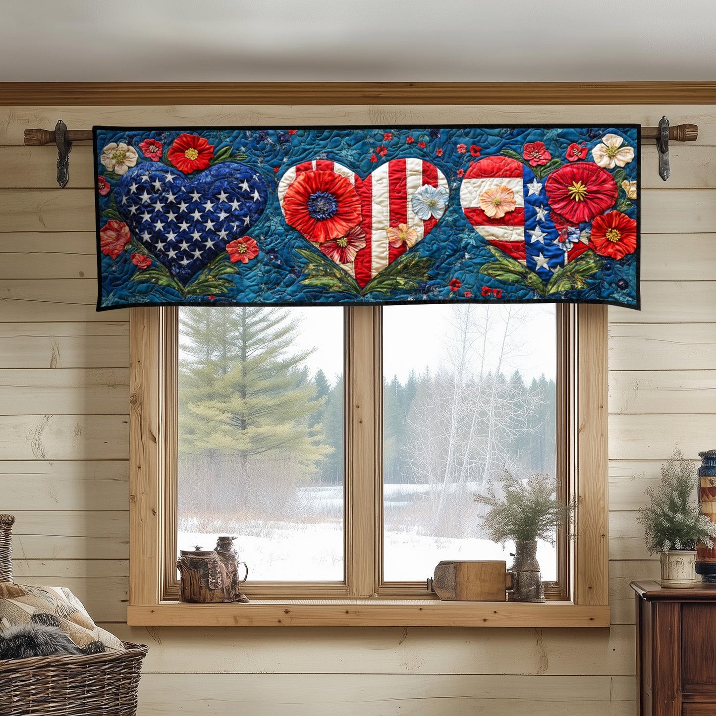 Hearts of Liberty Quilted Valance NCU0NT8192
