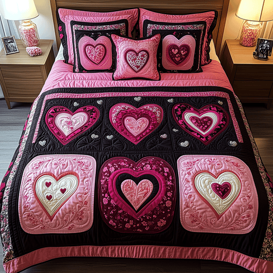 Heartstrings Harmony 3-Piece Quilted Bedding Set NCU0TH2524