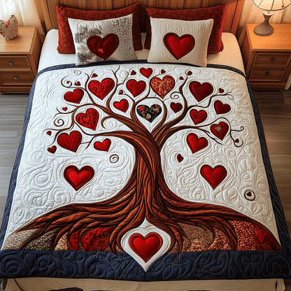 Heartstrings Tree 3-Piece Quilted Bedding Set NCU0TH2496