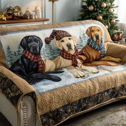 Heartwarming Lab Quilted Sofa Cover NCU0PT10107