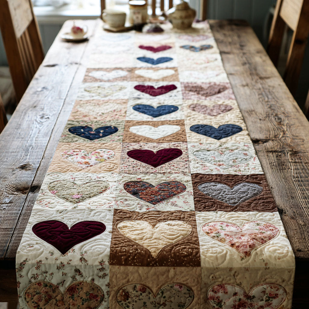Heartwood Charm Quilted Table Runner NCU0TV1473