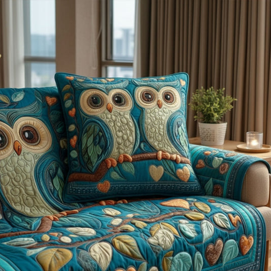 Heartwood Owls Quilted Pillow Case NCU0PT10940