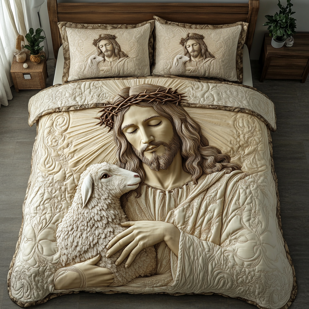 Heaven Touch 3-Piece Quilted Bedding Set NCU0DK8128