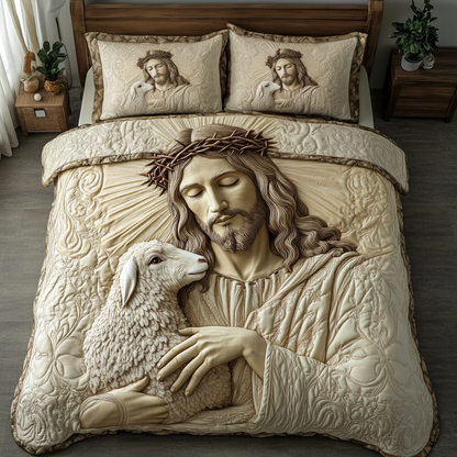 Heaven Touch 3-Piece Quilted Bedding Set NCU0DK8128