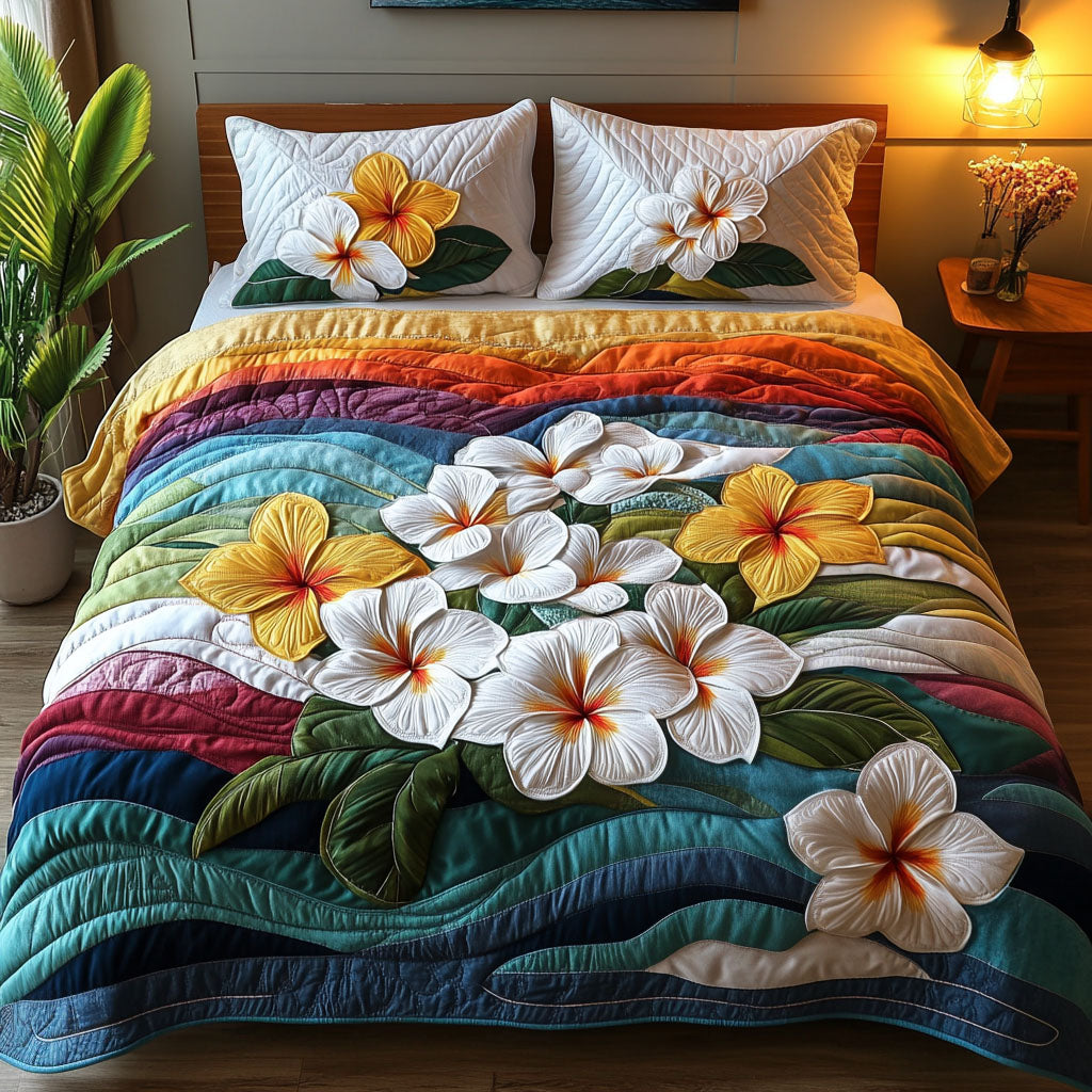 Heavenly Bloom 3-Piece Quilted Bedding Set NCU0PT6577