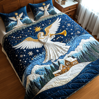 Heavenly Call 3-Piece Quilted Bedding Set NCU0VH1051