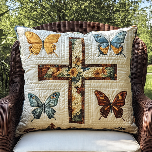 Heavenly Cross Quilted Pillow Case NCU0VL547