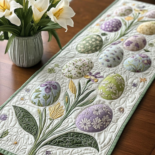 Heavenly Easter Garden Quilted Table Runner NCU0PT4916
