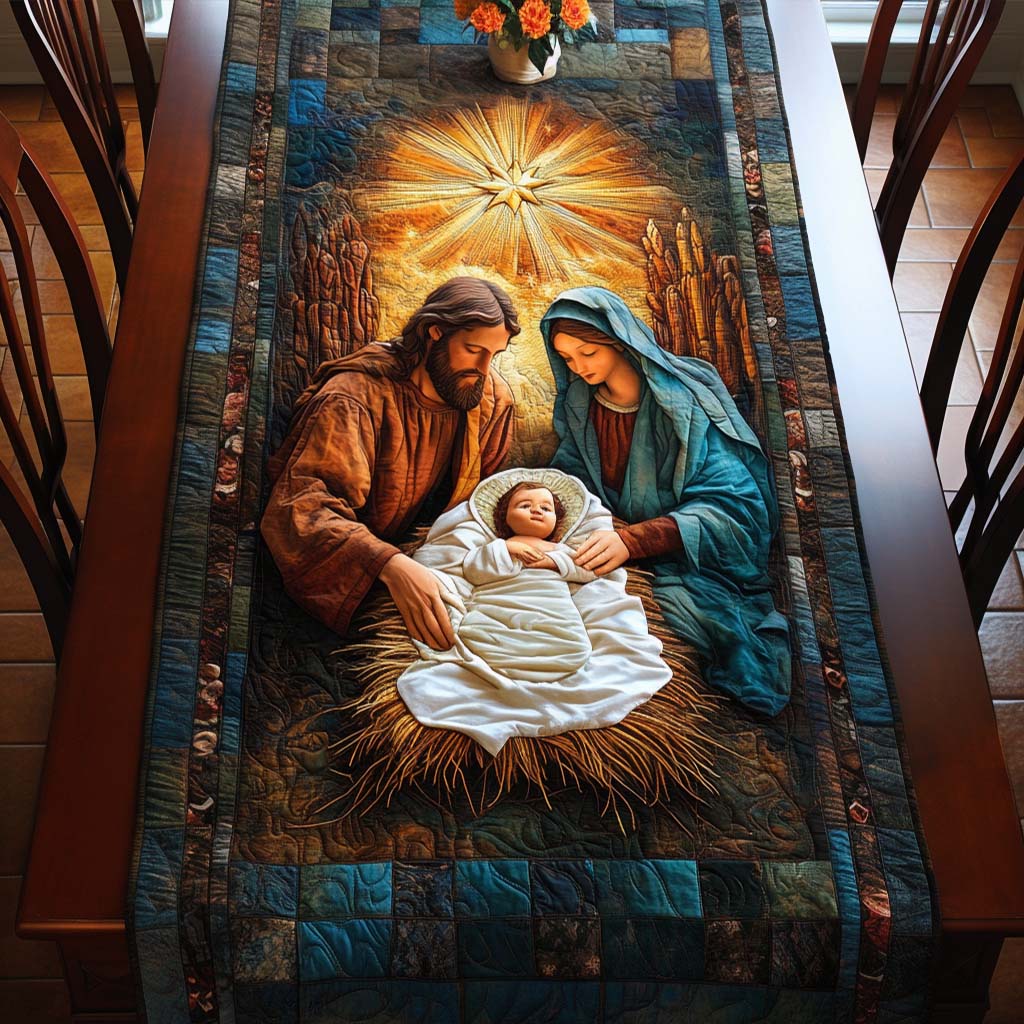 Heavenly Family Love Quilted Table Runner NCU0NT9831