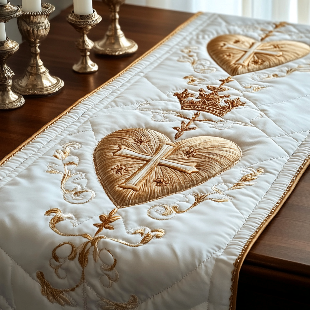 Heavenly Glow Quilted Table Runner NCU0DV2109 – Vantique