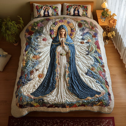 Heavenly Grace 3-Piece Quilted Bedding Set NCU0PT2527