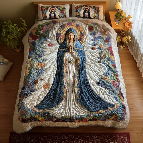 Heavenly Grace 3-Piece Quilted Bedding Set NCU0PT2527