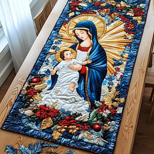 Heavenly Grace and Peace Quilted Table Runner NCU0DK1672