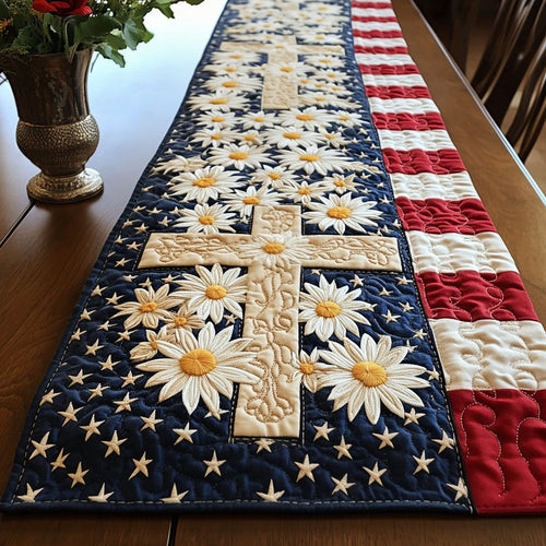 Heavenly Honor Quilted Table Runner NCU0NT4674