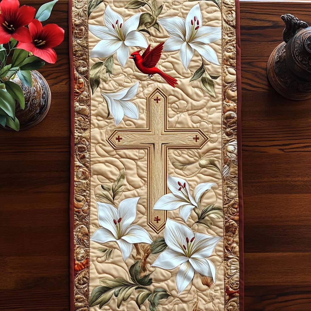 Heavenly Peace Quilted Table Runner NCU0NT7908