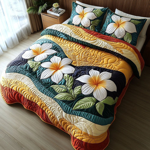 Heavenly Petals 3-Piece Quilted Bedding Set NCU0PT6578