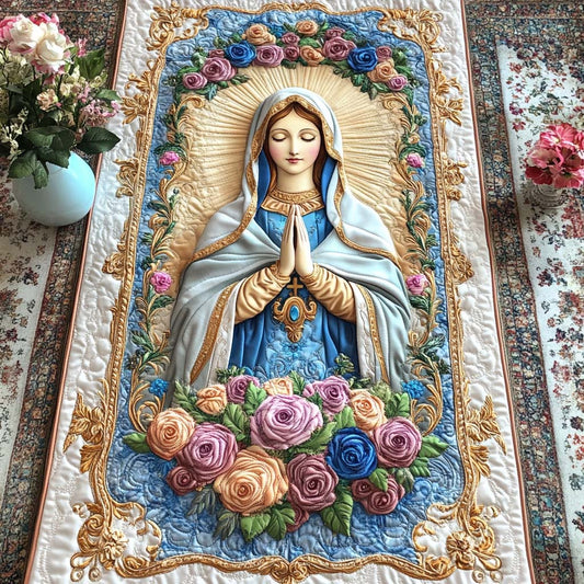 Heavenly Rosary Quilted Table Runner NCU0NT7919