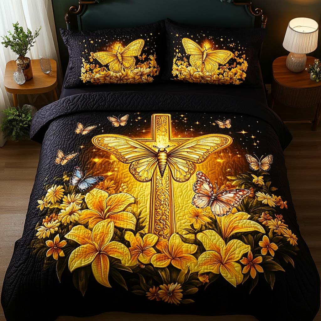 Heavenly Transformation 3-Piece Quilted Bedding Set NCU0NT7819