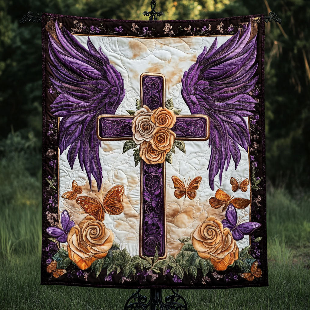Heavenly Wings Cross Quilted Blanket NCU0NT3876