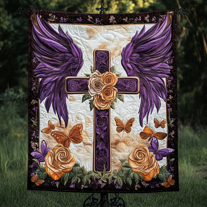 Heavenly Wings Cross Quilted Blanket NCU0NT3876