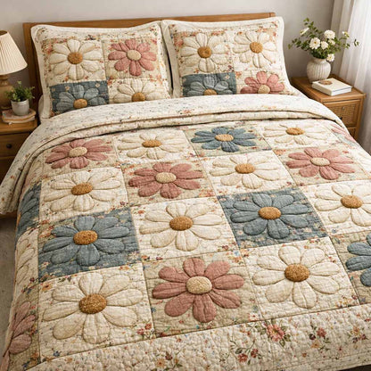 Heirloom Bloom 3-Piece Quilted Bedding Set NCU0XD2523