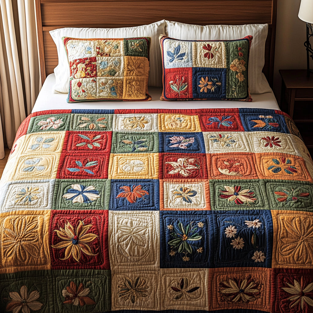 Patchwork 3-Piece Quilted Bedding Set NCU0VT100