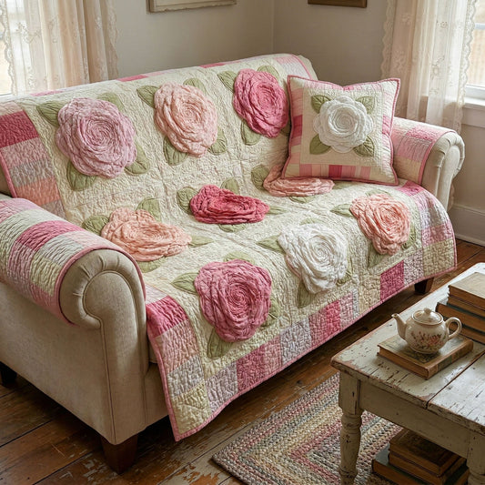 Heirloom Garden Quilted Sofa Cover NCU0NT12396