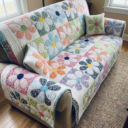 Heirloom Love Quilted Sofa Cover NCU0XD2509