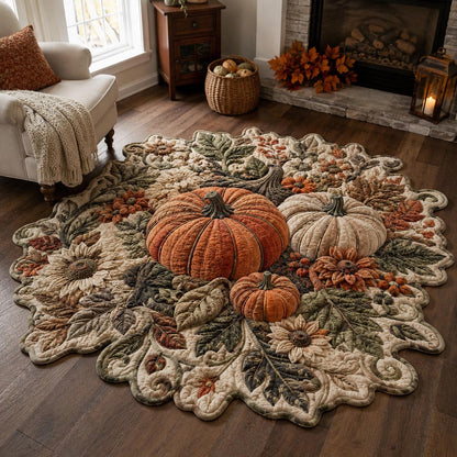 Heirloom Pumpkin Garden Custom Shape Area Rug NCU0DV10011