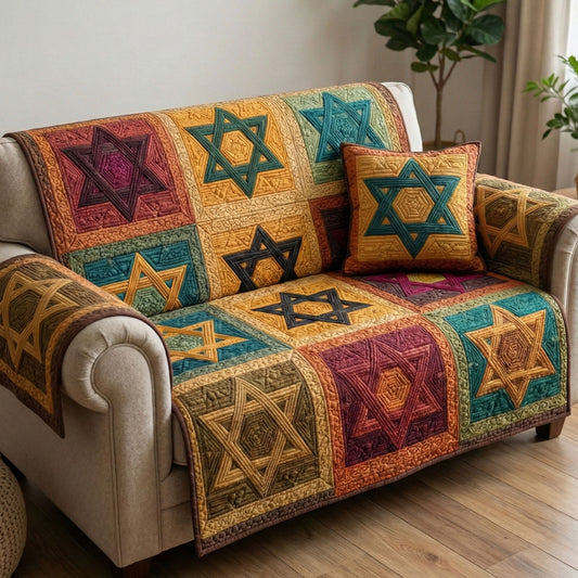 Heirloom Star Style Quilted Sofa Cover NCU0NT12172